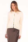 Petal and Pup USA KNITWEAR Jones Rosette Cardigan - Cream