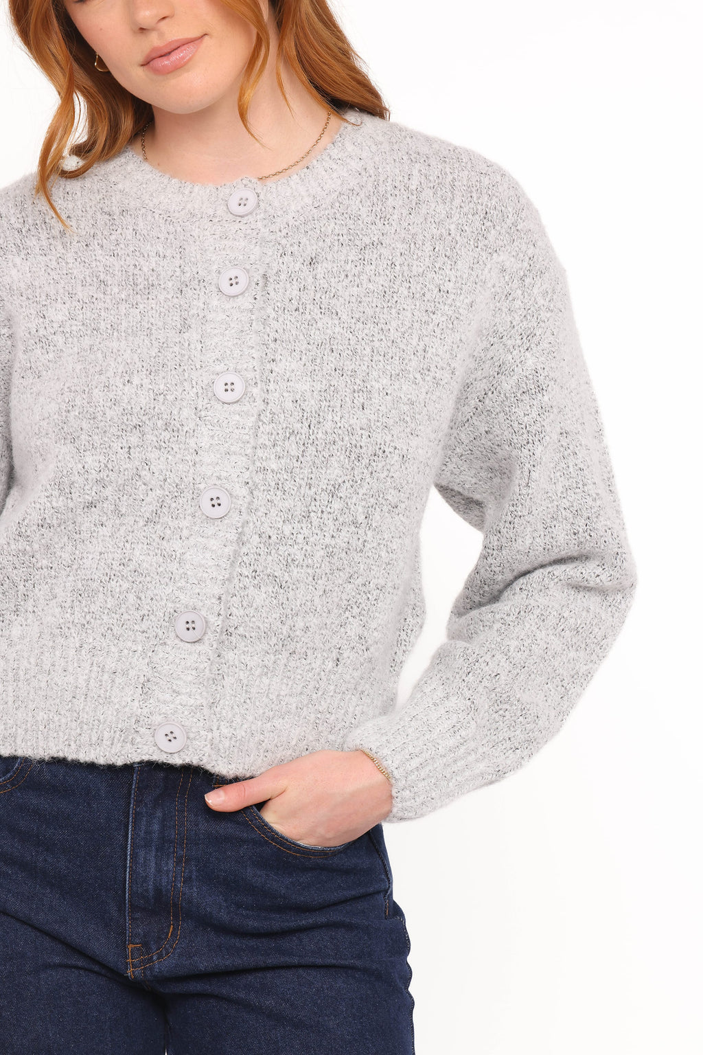 Petal and Pup USA KNITWEAR Lucah Cardigan - Grey