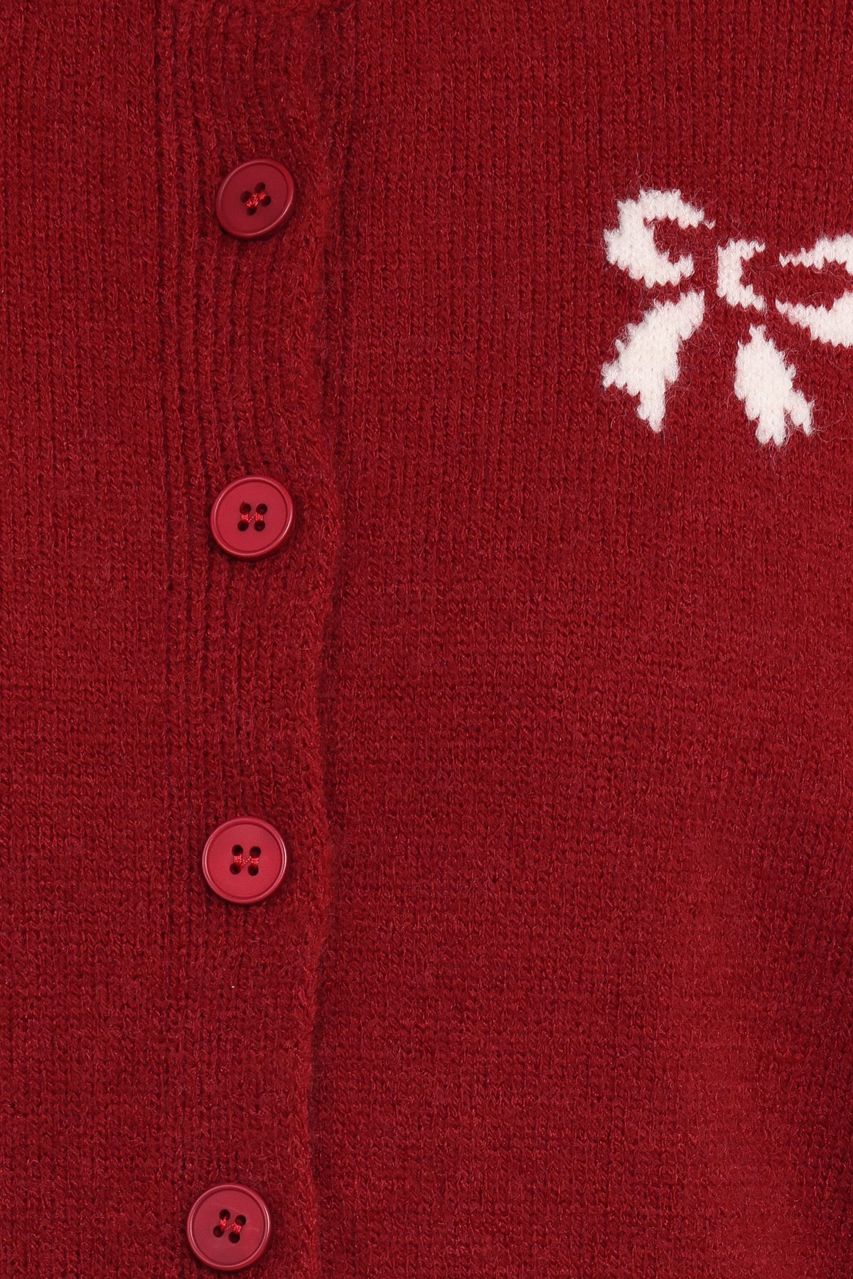 Petal and Pup USA KNITWEAR Middleton Mini Bow Cardigan - Wine
