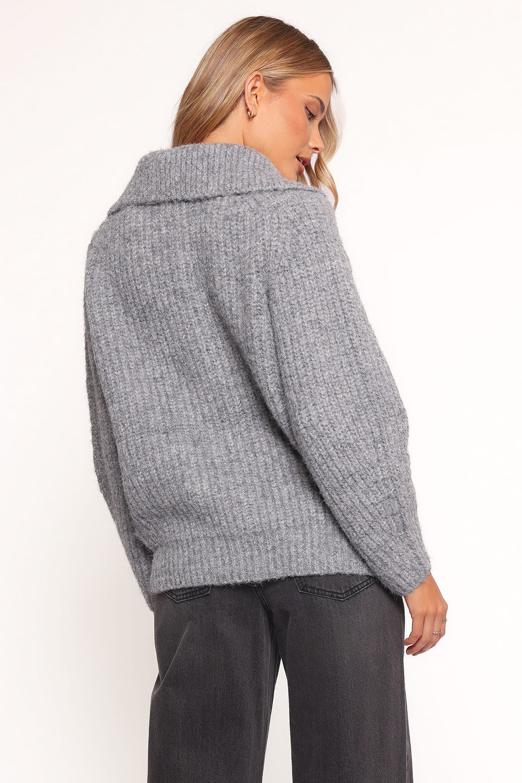 Petal and Pup USA KNITWEAR Miffy Zip Through Cardigan - Grey