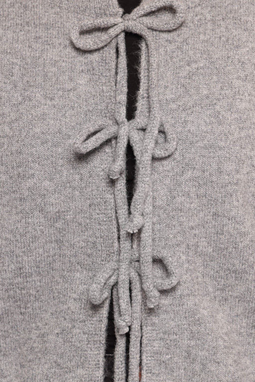 Petal and Pup USA KNITWEAR Neri Bow Tie Front Cardigan - Grey