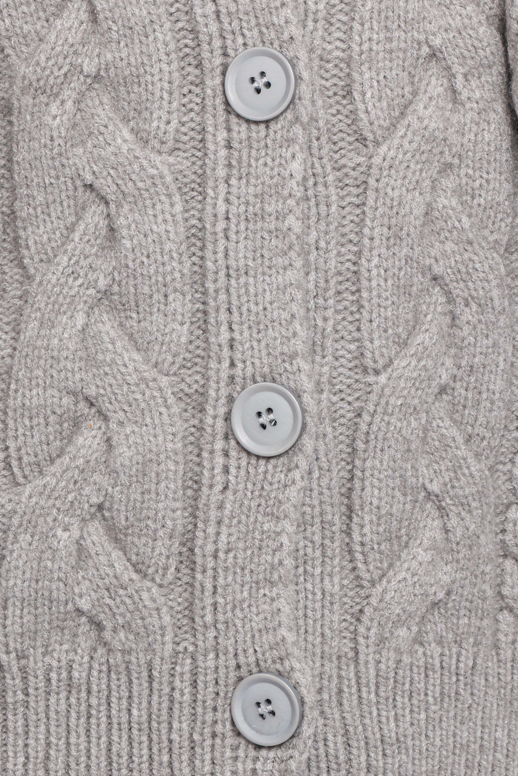 Petal and Pup USA KNITWEAR Nika Cable Knit Cardigan - Grey