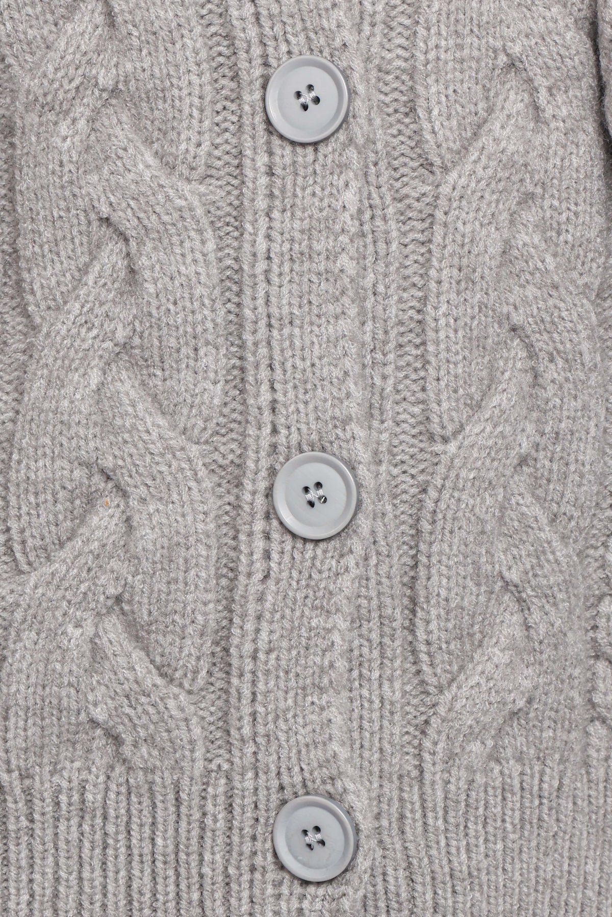 Petal and Pup USA KNITWEAR Nika Cable Knit Cardigan - Grey