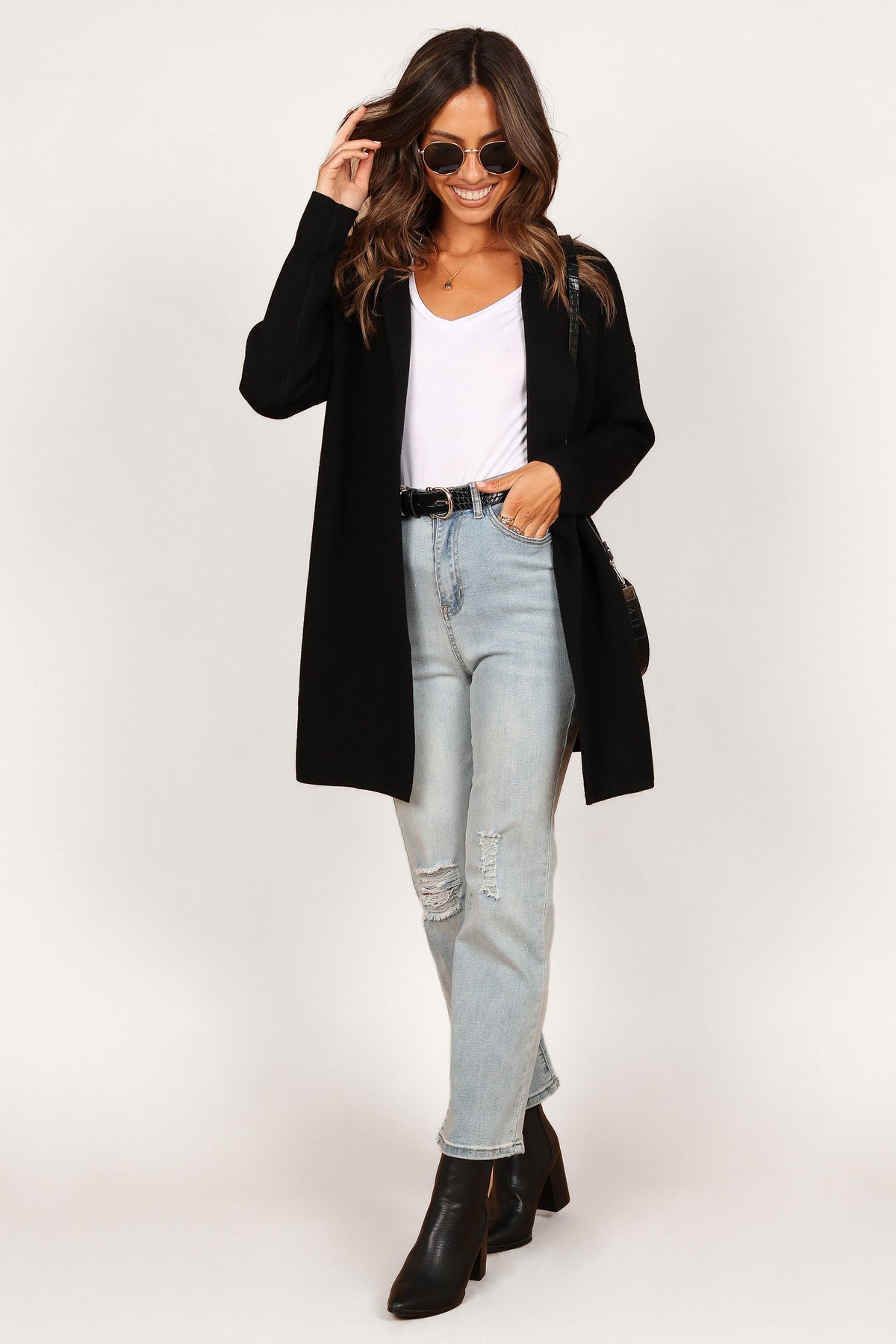 Petal and Pup USA OUTERWEAR Lenore Coatigan - Black