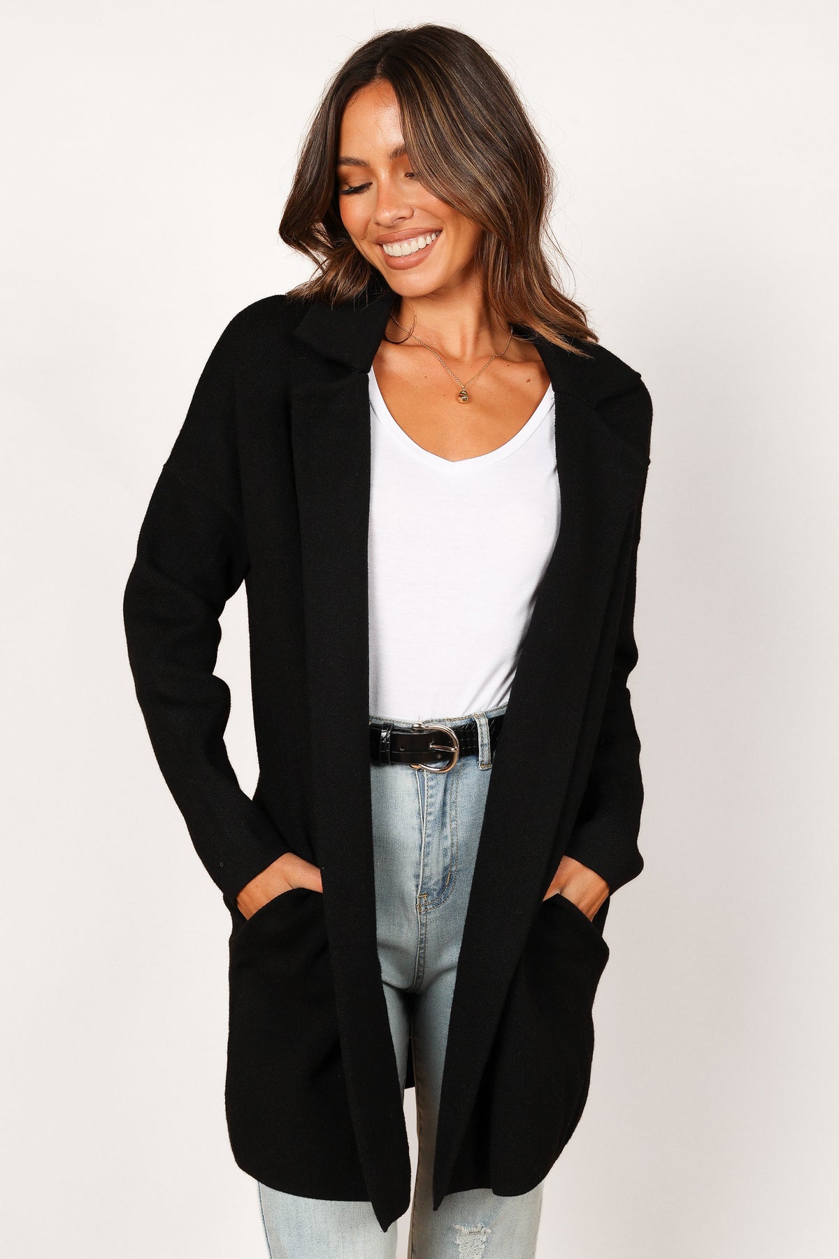 Petal and Pup USA OUTERWEAR Lenore Coatigan - Black
