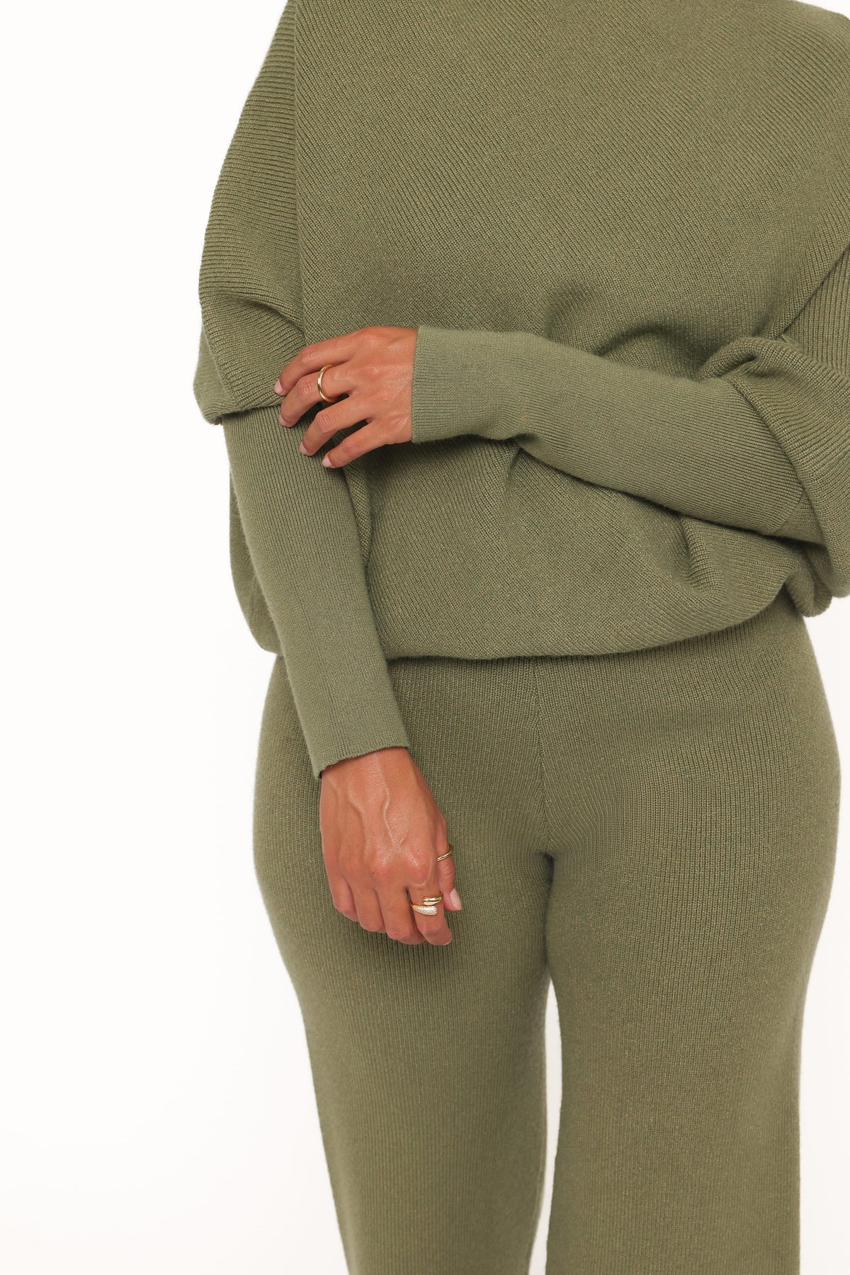 Petal and Pup USA SETS Gennie Knitted Pant Set - Avocado