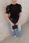 Petal and Pup USA TOPS Adeline Peplum Top - Black