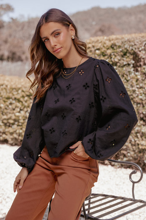Petal and Pup USA TOPS Aggie Blouse - Black