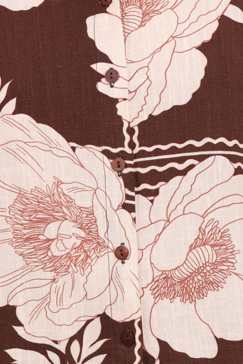 Petal and Pup USA TOPS Bernadine Short Sleeve Shirt - Brown Floral