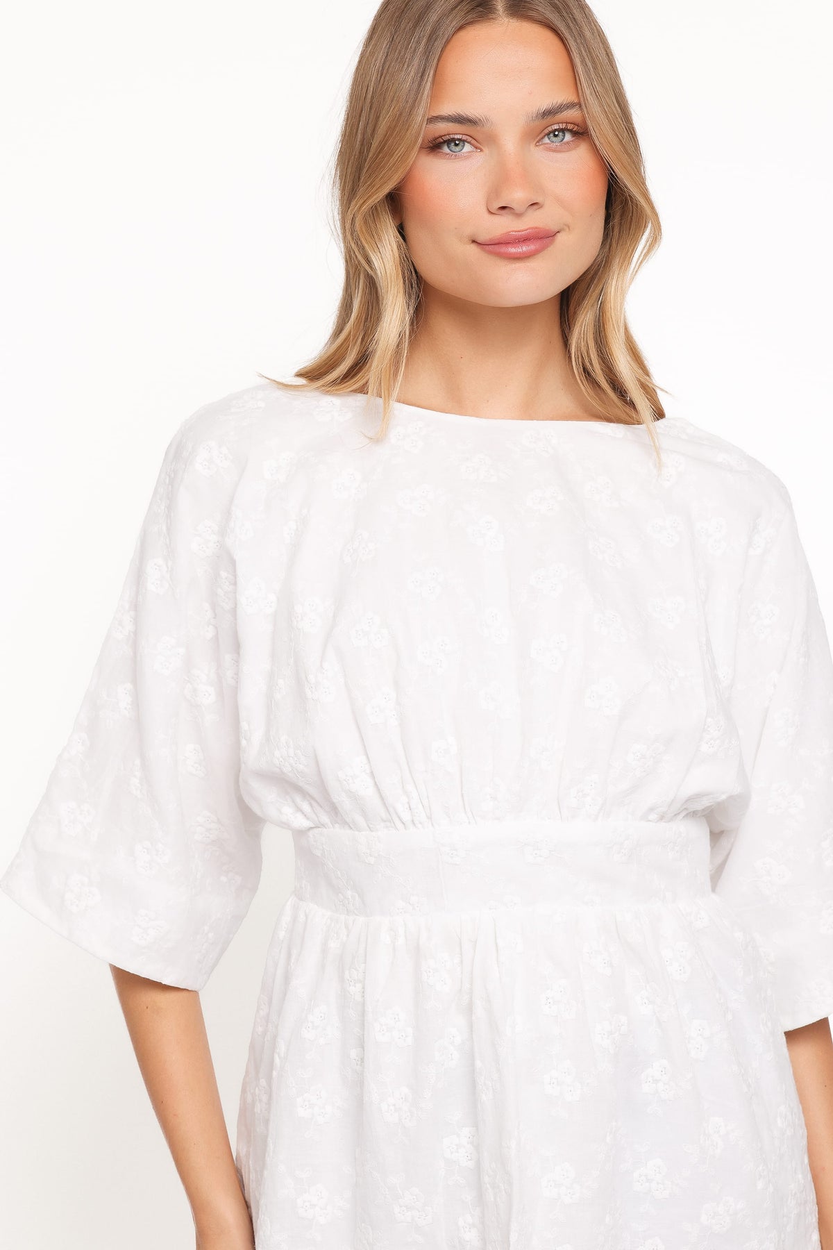 Petal and Pup USA TOPS Camila Open Back Top - White Embroidery