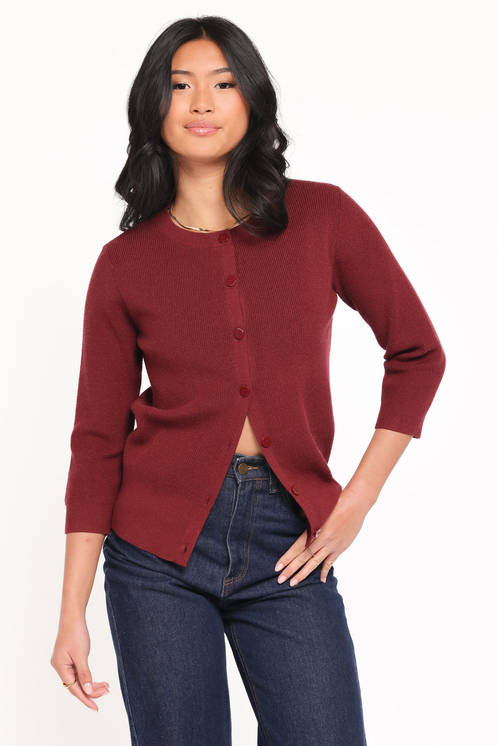 Petal and Pup USA TOPS Cataline Button Front Top - Wine