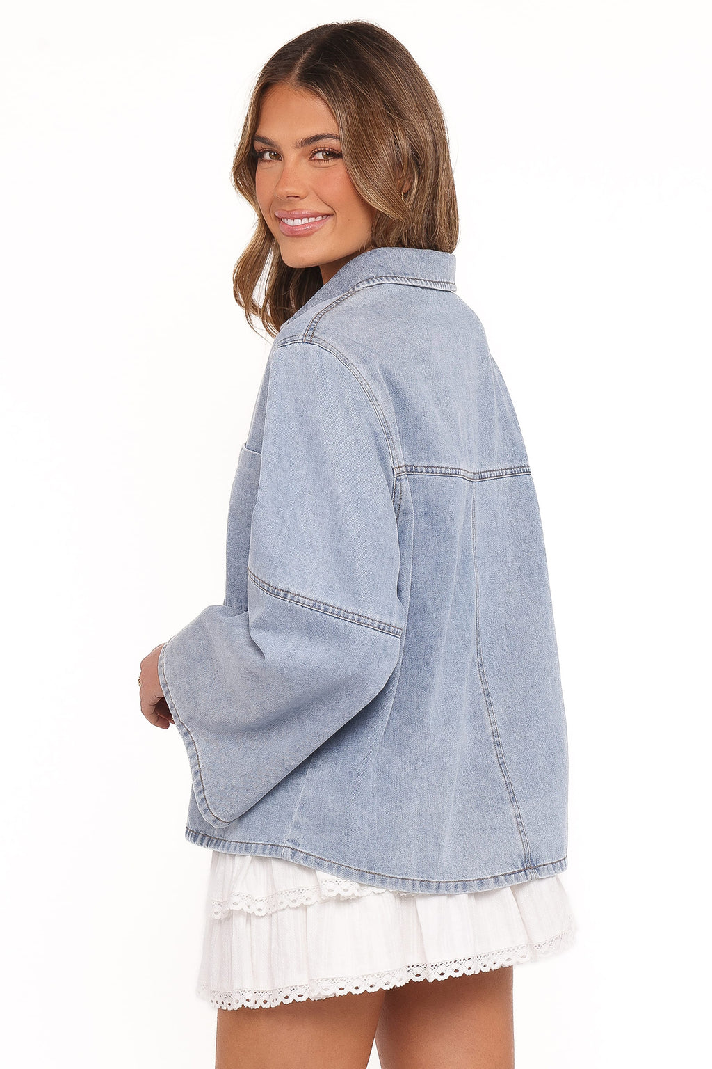 Petal and Pup USA TOPS Celestia Denim Top - Light Wash