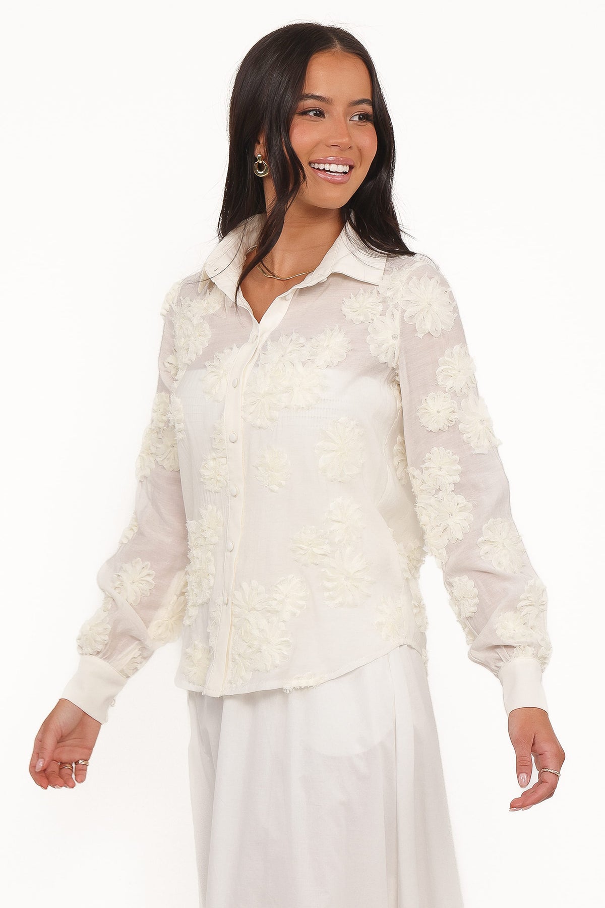 Petal and Pup USA TOPS Cliona Shirt - Cream