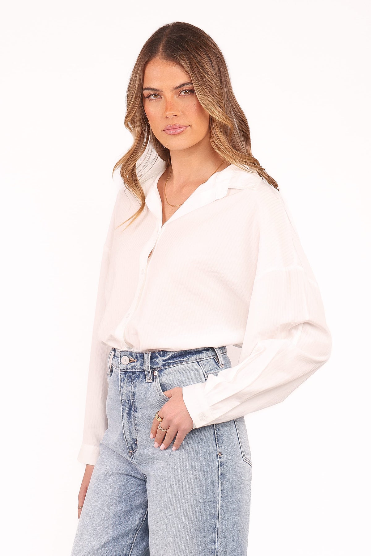 Petal and Pup USA TOPS Edwards Shirt - White Stripe