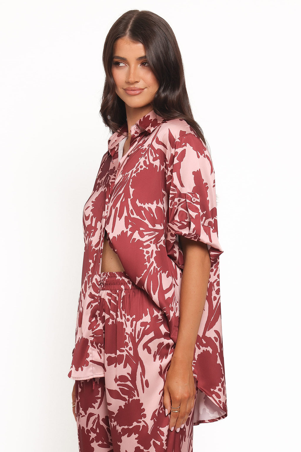 Petal and Pup USA TOPS Elysia Shirt - Pink Burgundy