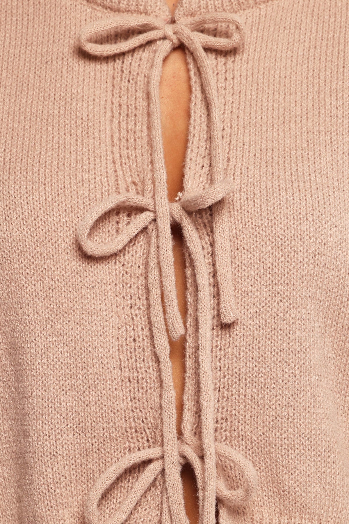 Petal and Pup USA TOPS Koskie Tie Knit Top - Taupe
