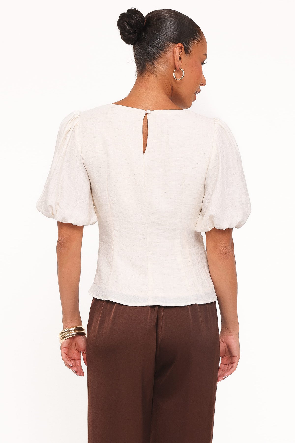 Petal and Pup USA TOPS Laurel Puff Sleeve Top - Ivory