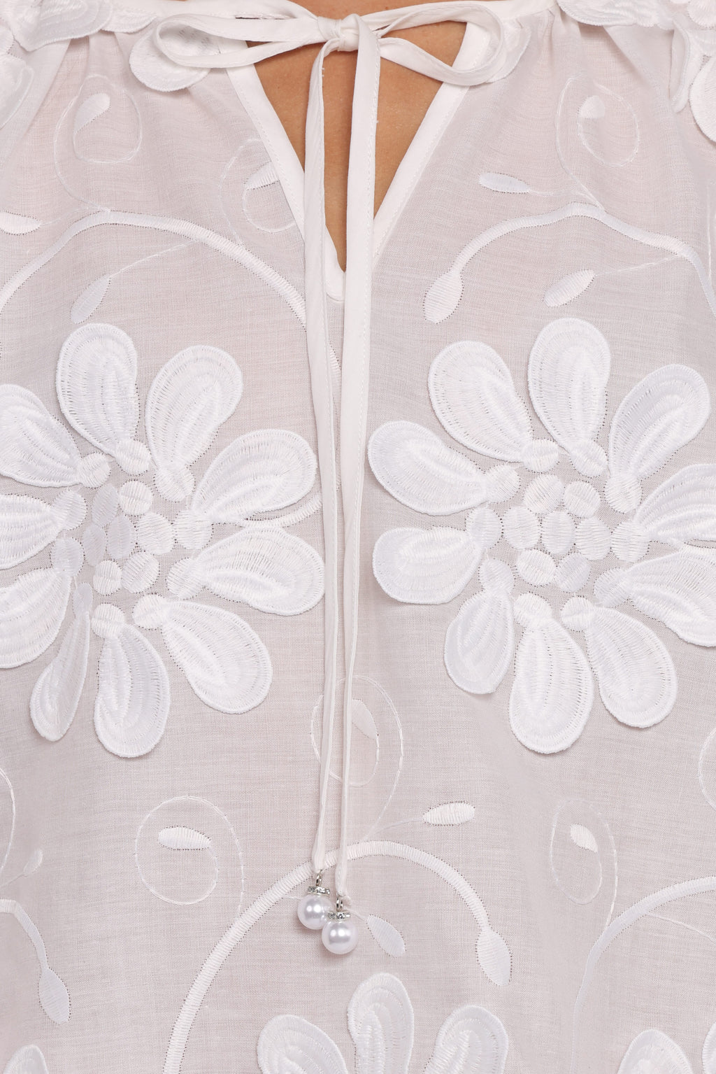 Petal and Pup USA TOPS Leire Embroidered Blouse - White