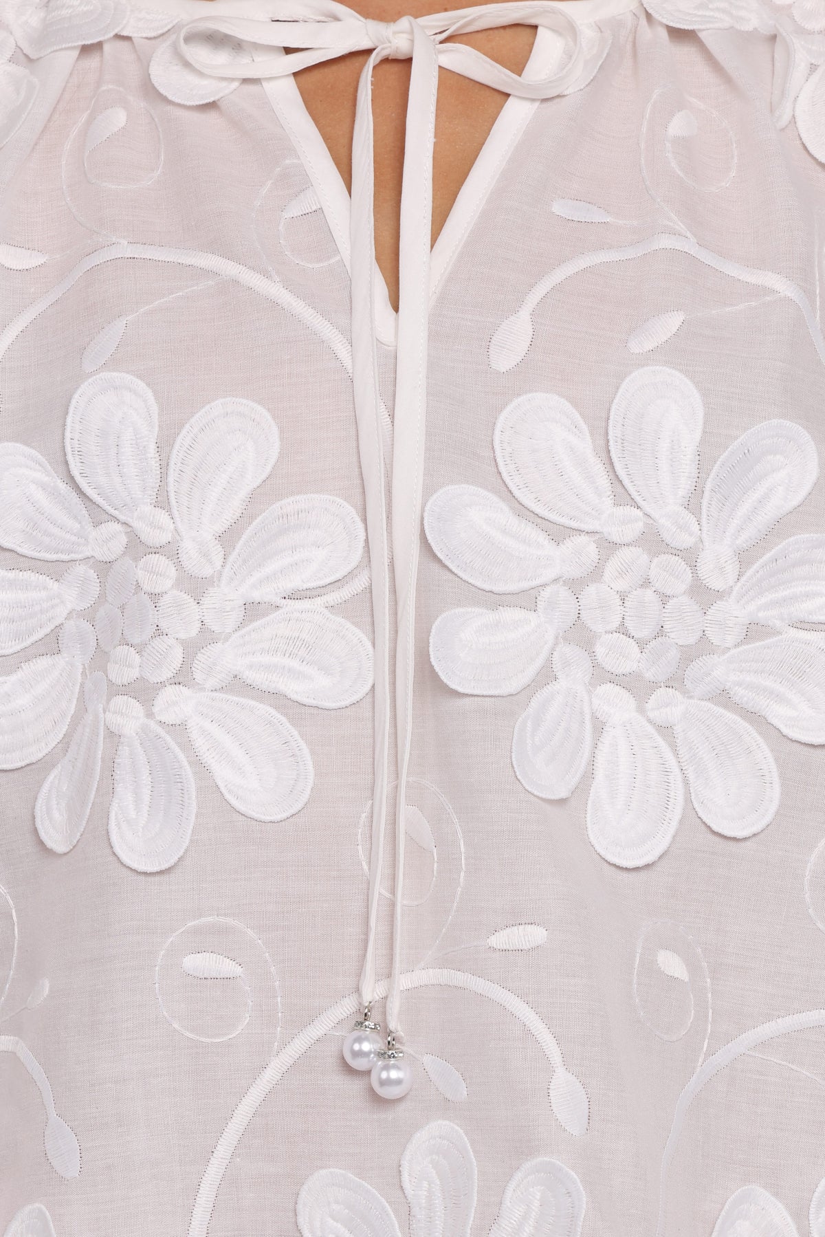 Petal and Pup USA TOPS Leire Embroidered Blouse - White