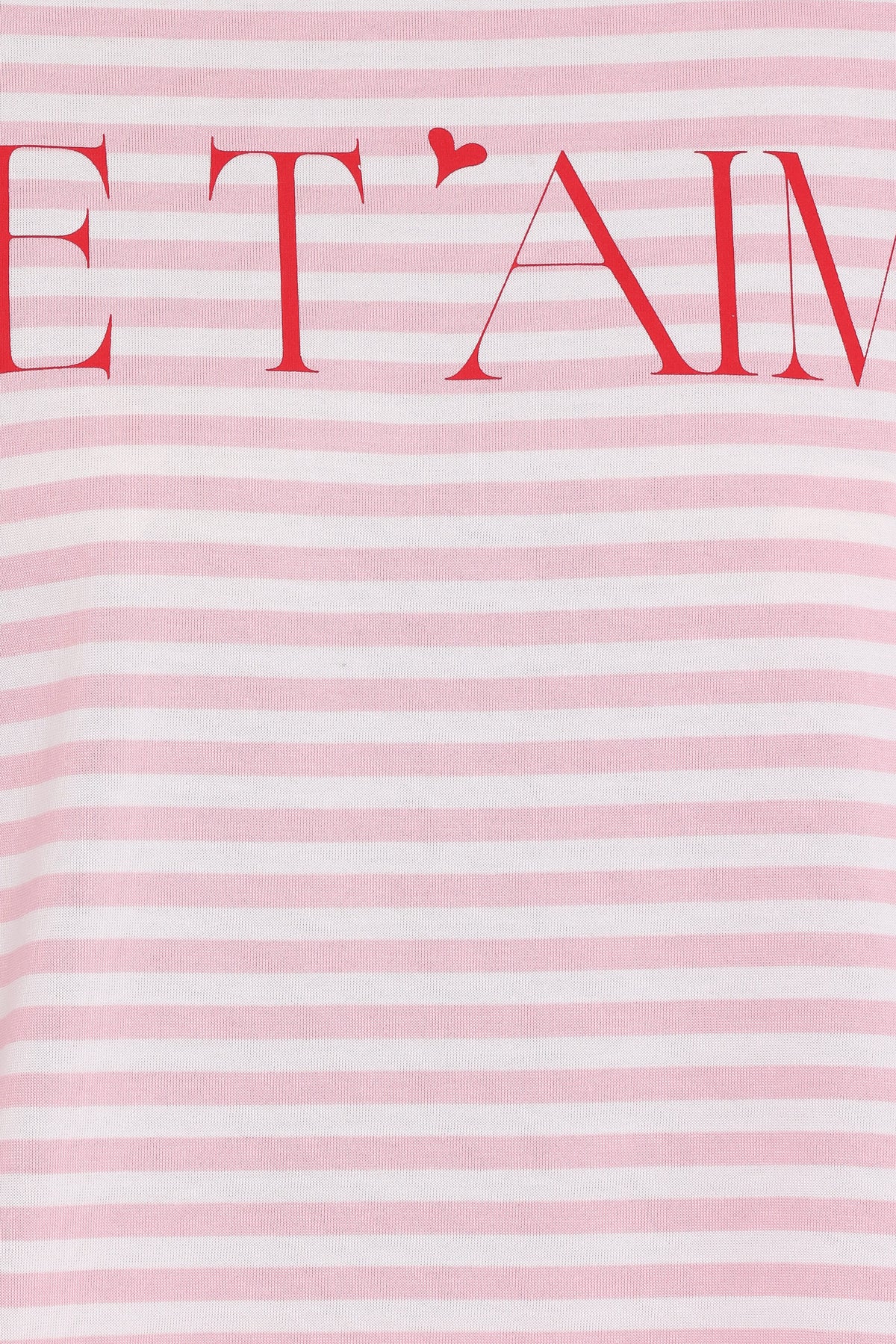 Petal and Pup USA TOPS Marly Je T'Aime Tee - Pink Stripe