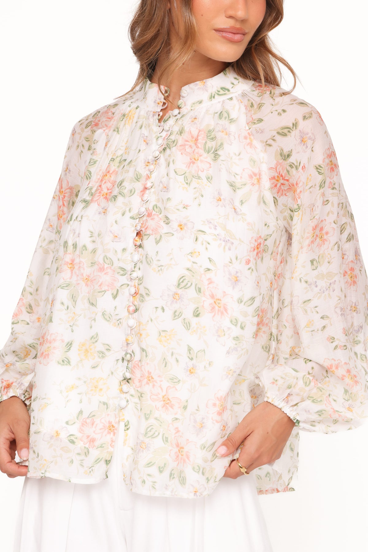Petal and Pup USA TOPS Marni Top -  White Multi Floral