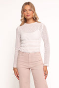 Petal and Pup USA TOPS Riven Shirred Top - White
