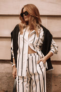 Petal and Pup USA TOPS Silvia Button Down Shirt - Cream Stripe