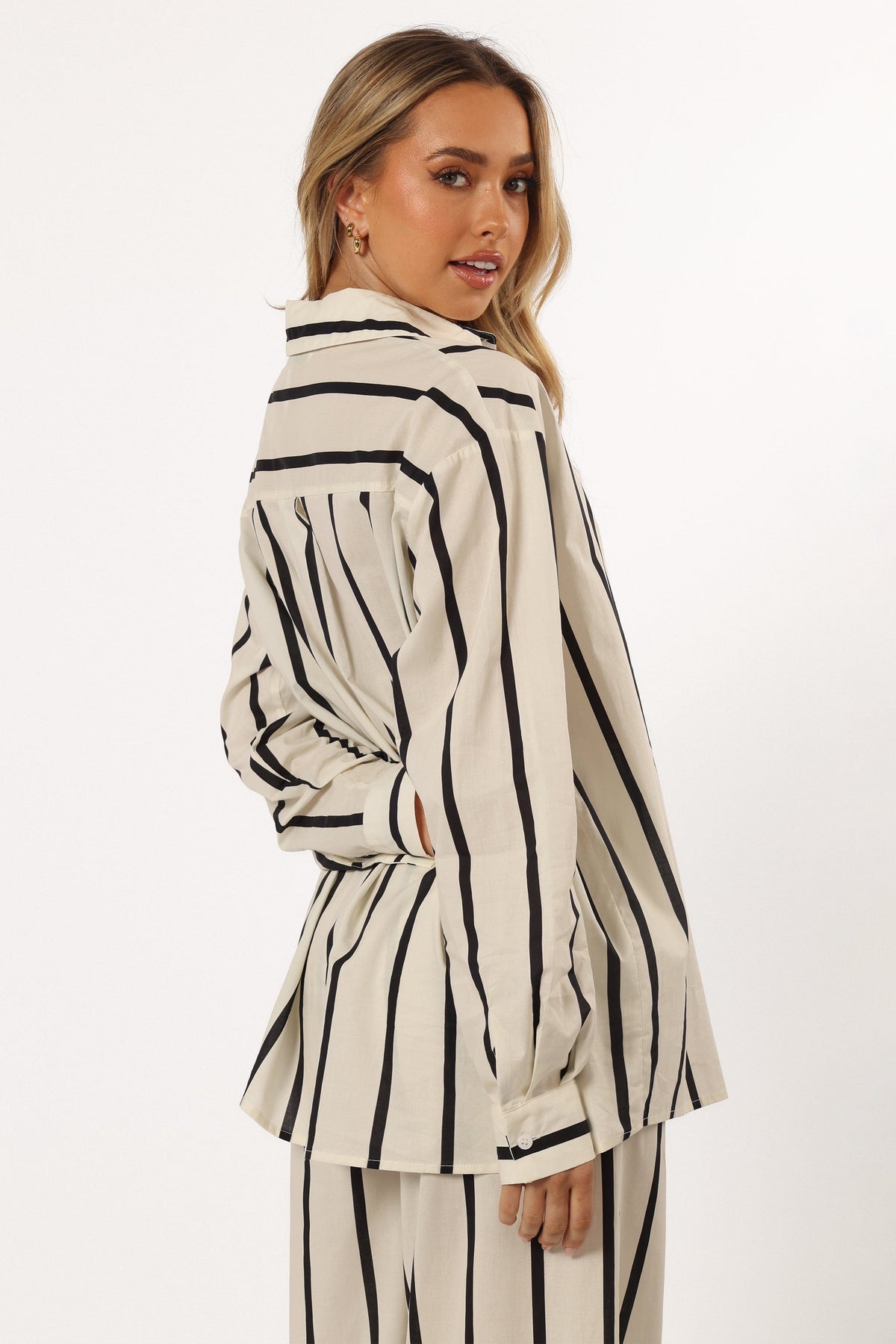 Petal and Pup USA TOPS Silvia Button Down Shirt - Cream Stripe