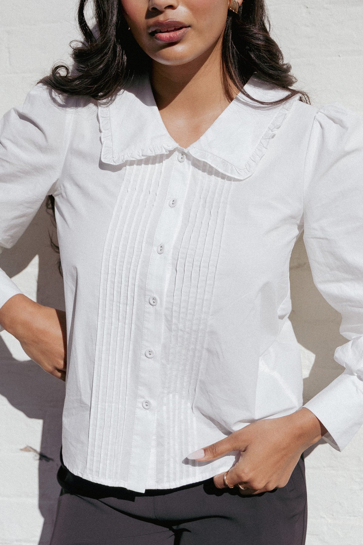 Petal and Pup USA TOPS Turner Shirt - White (Hold for Amazon)