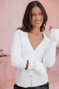 Petal and Pup USA TOPS Zocco Long Sleeve Knit Top - Cream