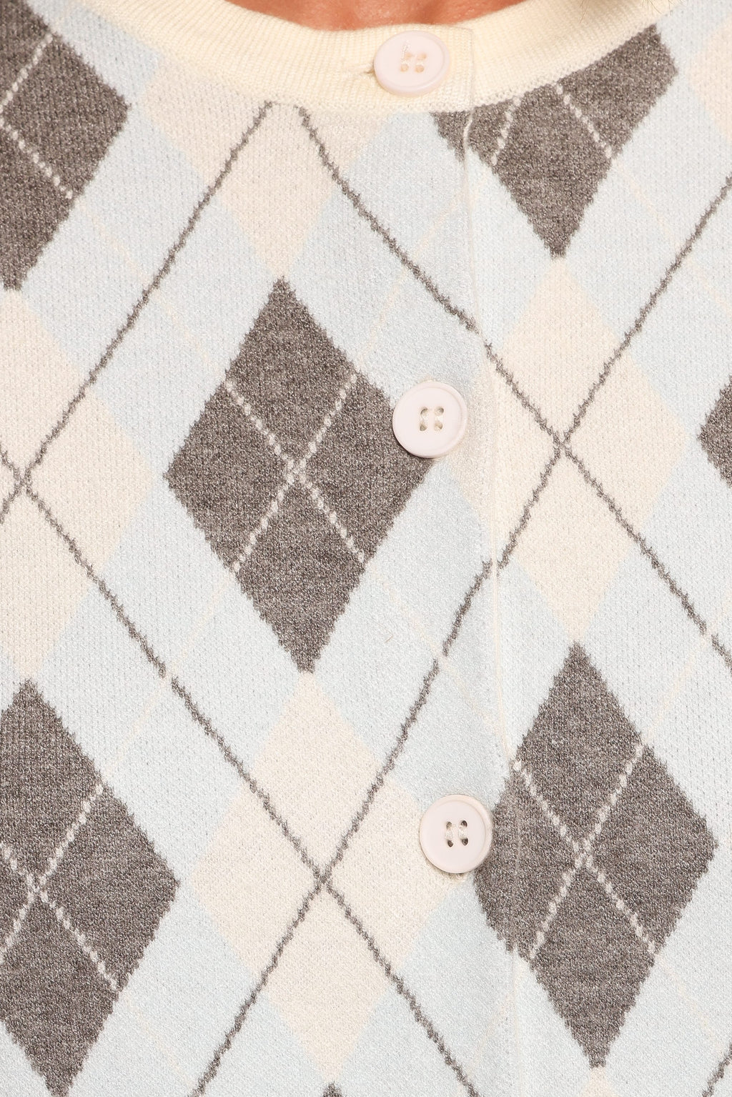 SETS Melissa Sweater Skirt Set - Icy Blue Argyle