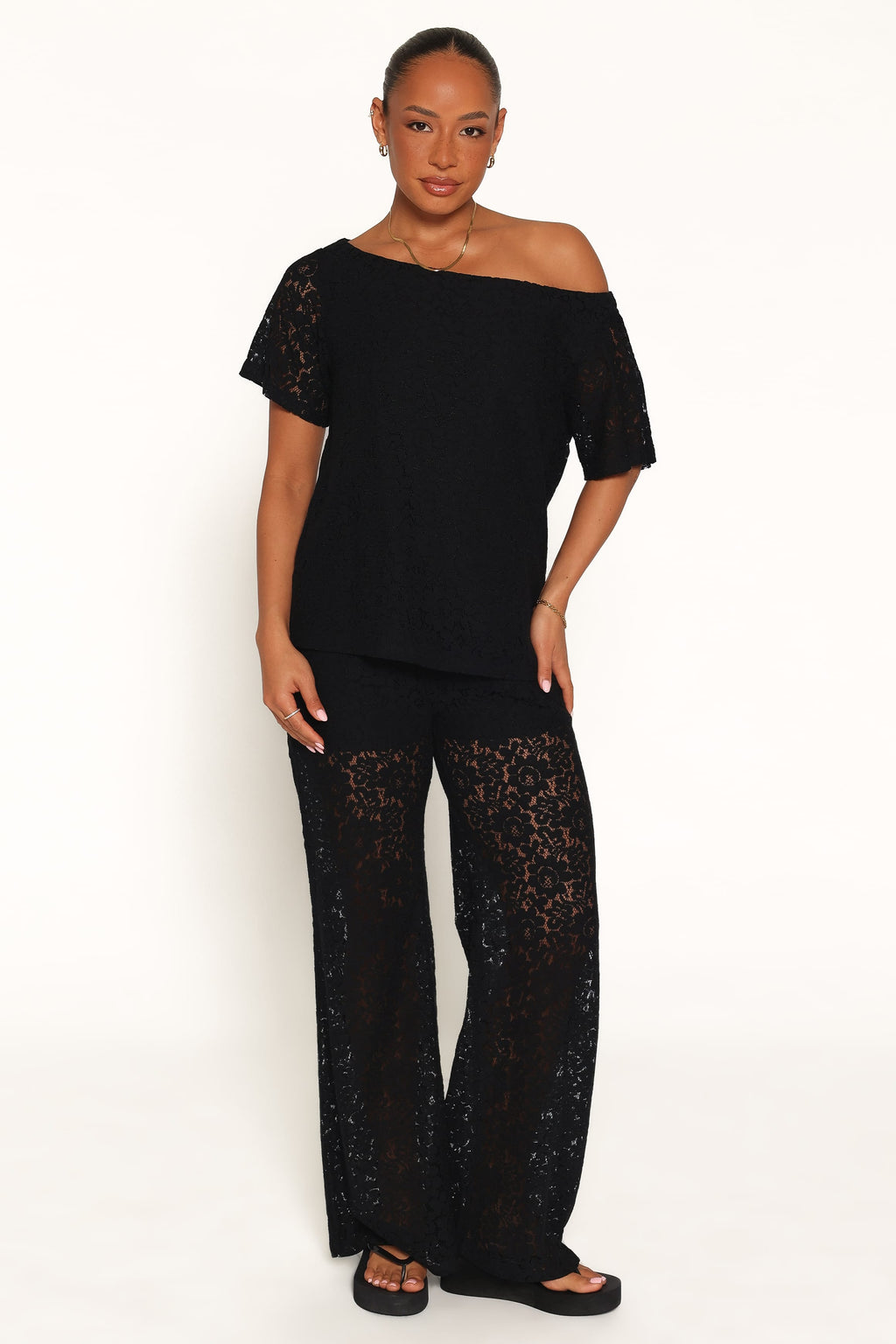 SETS Tucker Lace Pant Set - Black