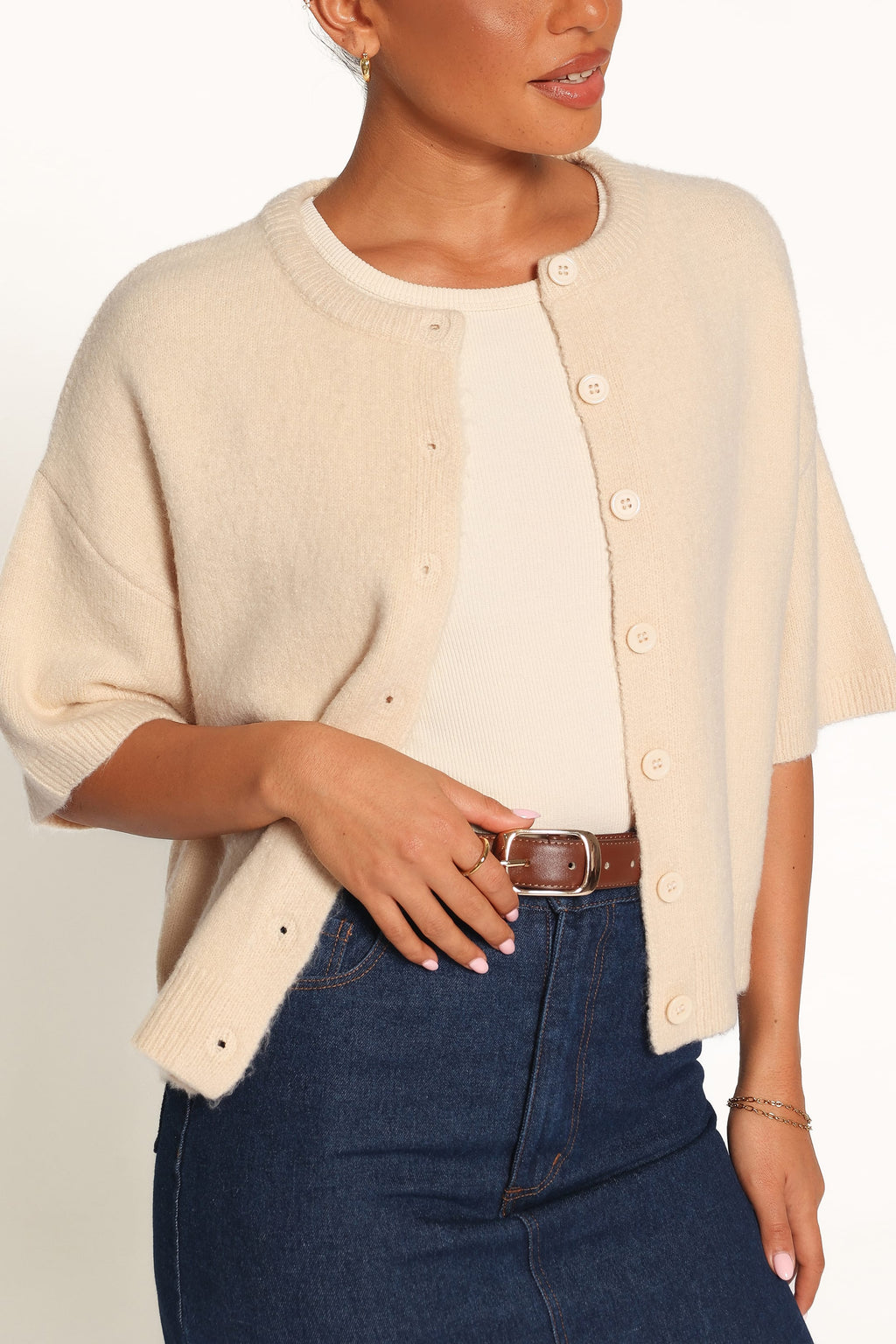 TOPS Lilith Knit Top - Beige